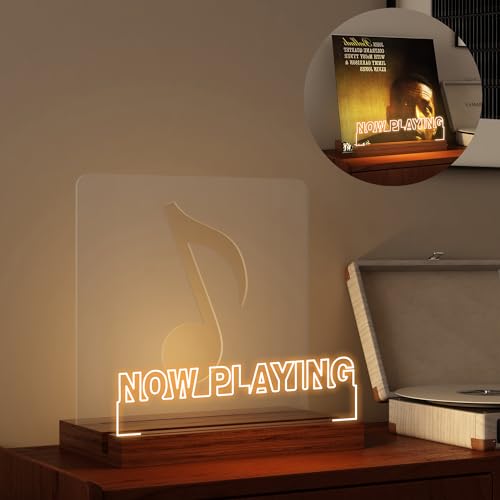 YuanDian Now Playing Vinyl Record Stand, Light up Display - Image 2