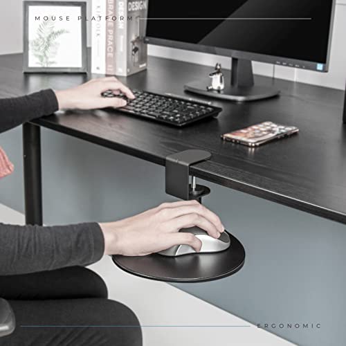 EHO Clamp-On Under Desk Mouse Tray, 360° Swivel Ergonomic - Image 7
