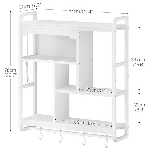 HOOBRO Gaming Floating Shelves for Wall, 26.4" LED wall Shelf - Image 3