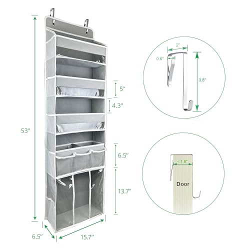 Door Hanging Storage Organizer,with 3 Bins 1 Movable Baby Diaper - Image 6