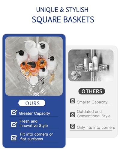 SEIRIONE Rustproof Shower Caddy Corner and Shower Organizer - Image 4