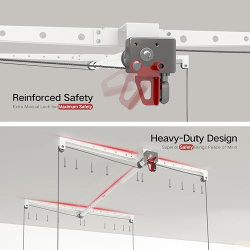 Overhead Garage Storage Rack, Adjustable Heavy-duty 4x4 Ft - Image 4