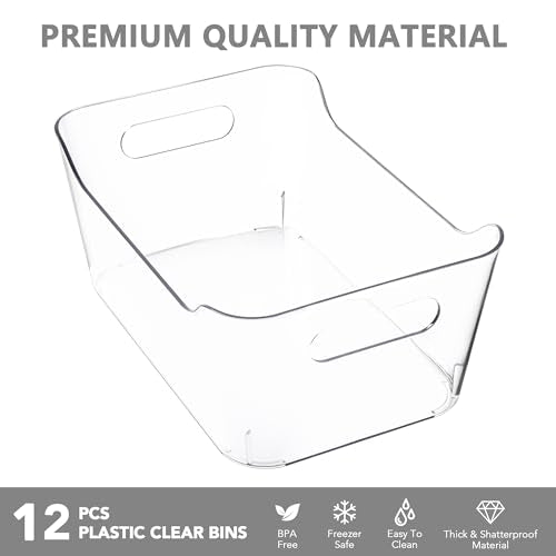 Tiawudi 12 Pack Plastic Storage Bins, Multi-Use Organizer Bins - Image 6