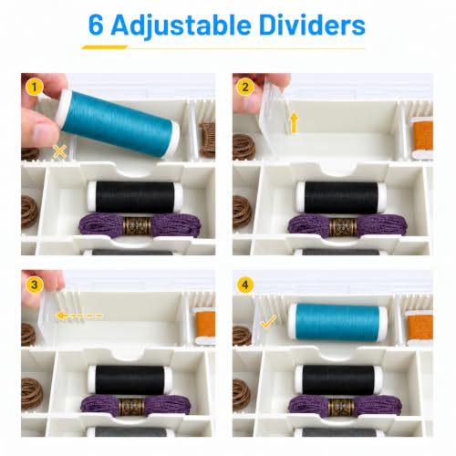 Saichotoy 48-Compartment Sewing Thread Organizer Box - Image 4
