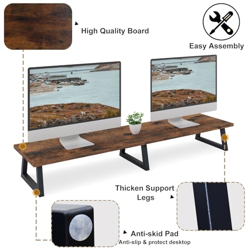 TEAMIX 42 inch Large Dual Monitor Stand Riser,TV Ris | All Products - Image 5