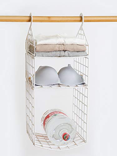 Plastic Hanging Closet Organizer, Folding Wardrobe Storage Rack - Image 4