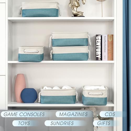 TheWarmHome Storage Bins for Shelves - Small 6 Pack 11.8x7.8x5.2 - Image 3