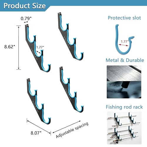 Fishing Rod Holders & Pole Holders for Garage, Wall - Image 4