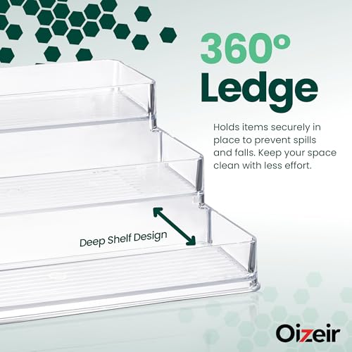 Oizeir Clear Acrylic 3-Tier Spice Rack, Cabinet Pantry Organizer - Image 5