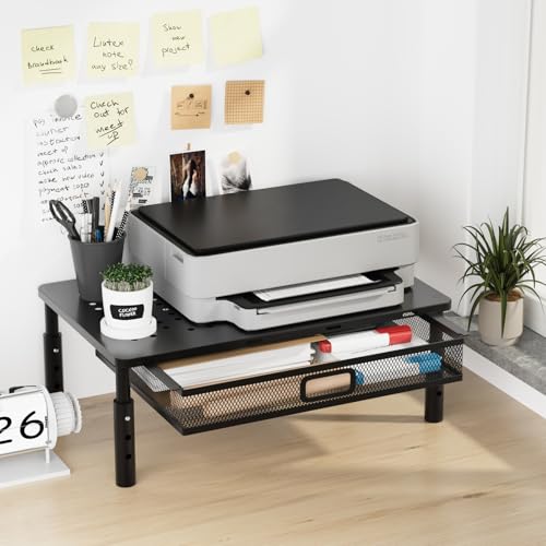 Desktop Printer Stand with Drawer,Desk Organizer for Home Office - Image 4