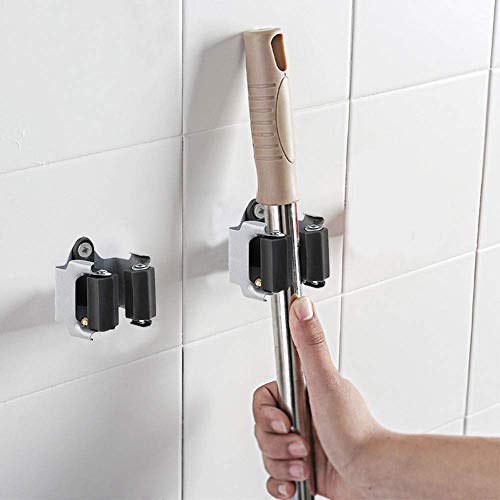 Broom Holder Wall Mount 10 Pack Heavy Duty Metal Mop Broomstick - Image 7