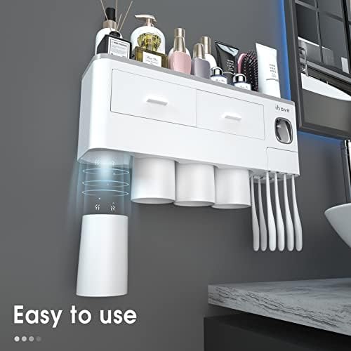 iHave Toothbrush Holders Wall Mounted with Toothpast | All Products - Image 4