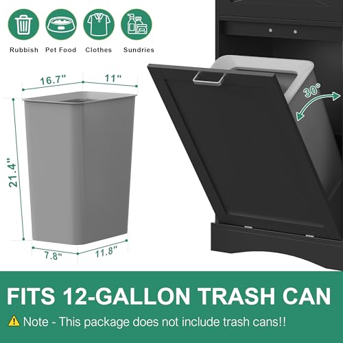 37" Dog Food Storage Cabinet with Drawers - Image 6