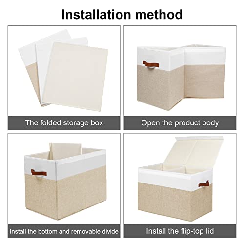 Large Toy Storage Box with Lid, Toy Chest Bin Boxes Basket - Image 8