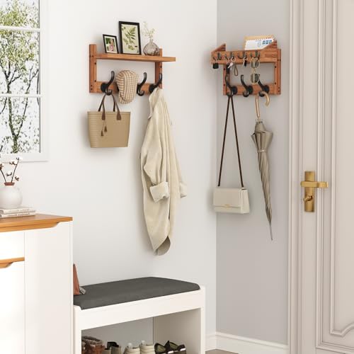 Evermagin 29" Coat Rack Wall Mount with Shelf & 11 H | All Products - Image 4
