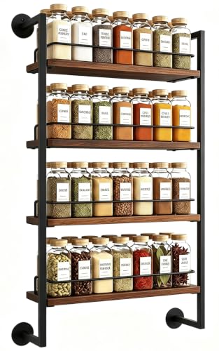 4 Tier Spice Rack Wall Mounted for Kitchen, Large Capacity - Image 2