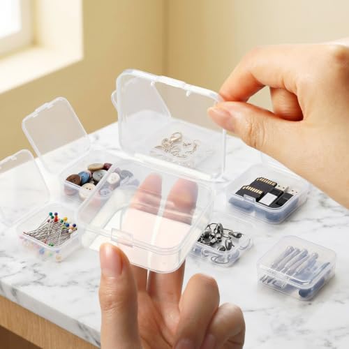 SATINIOR 48 Packs Clear Small Plastic Containers Transparent - Image 5