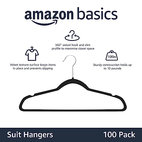 Amazon Basics Slim Velvet Non-Slip Space Saving Suit Clothes - Image 3
