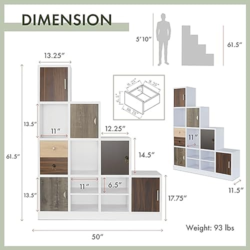 HOMES: Inside + Out Catrina Modern 10-Cube Storage | Home Organization - Image 4