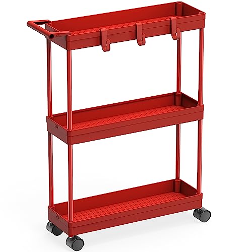 Simple Houseware 3-Tier Slim Rolling Cart w/Handle 5 | All Products - Image 2