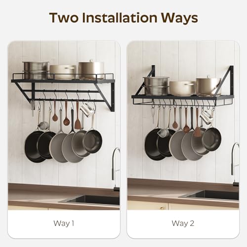 YATINEY Wall Mounted Pot Rack, 23.8 Inch Pot and Pan | All Products - Image 6