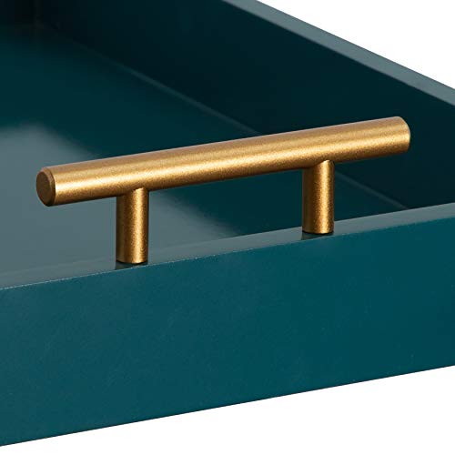 Kate and Laurel Lipton Mid Century Modern Decorative Wood Tray - Image 4