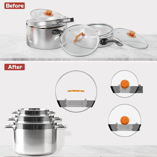 Adjustable Universal Pot Lid Holder Organizer for Cabinet - Image 7
