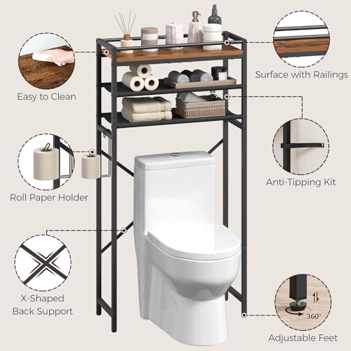 MAHANCRIS Over Toilet Storage, 3-Tier Bathroom Organizer - Image 7