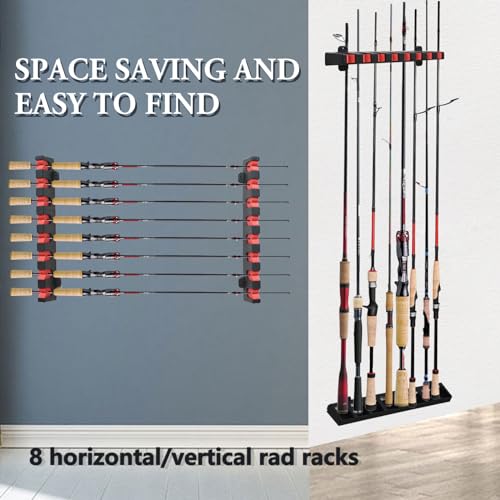 Vertical Fishing Rod Holders Wall Mount,Pole Racks for Garage - Image 4