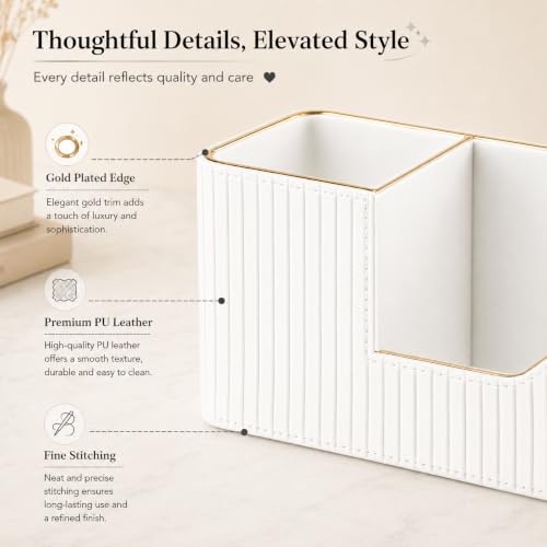 KINGFOM Luxury PU Leather Desk Organizer for Office | All Products - Image 8