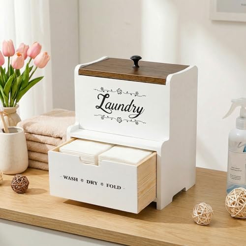 Goaste Dryer Sheet Holder with Drawer, Wood Dryer Sheet - Image 3