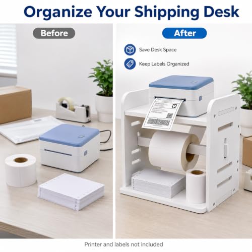 3-in-1 Thermal Label Holder Stand for 4×6, Roll & Fan-Fold - Image 6