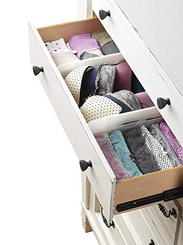 Whitmor Adjustable Organizers Drawer Dividers, Set of 2, White - Image 5