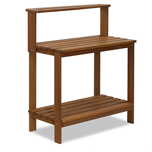 Furinno Tioman Outdoor Hardwood Potting Bench and Backless Bench - Image 5