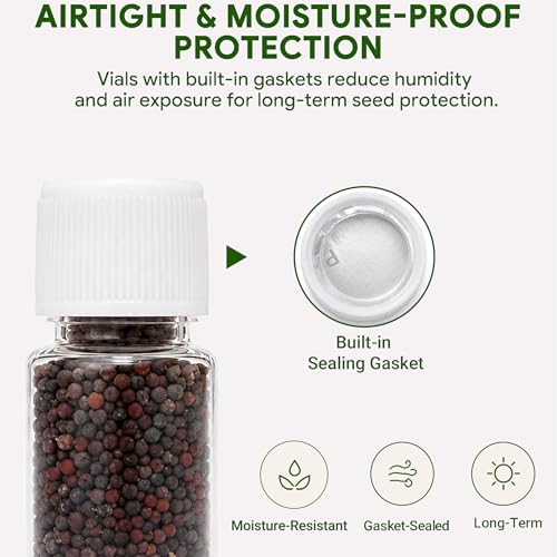 Volitaous 60-Slot Seed Storage Organizer Box with Seed Binder - Image 7