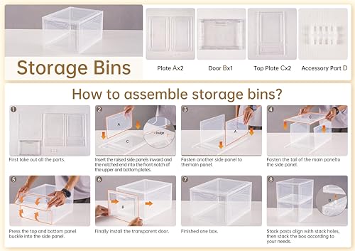 6 Pack Clear Storage Bins with Lids, 19 Qt Closet Or | All Products - Image 3