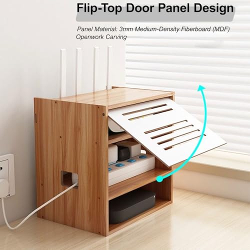 WiFi Router Storage Cabinet, Multi-Functional Router Storage Box - Image 6