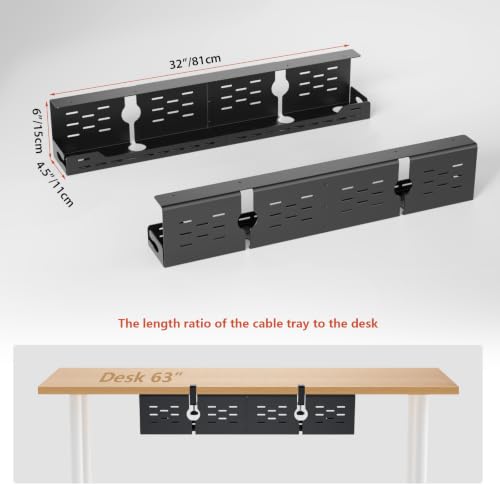 Univivi Under Desk Cable Management Tray, Cable Mana | Small Space Liv - Image 6