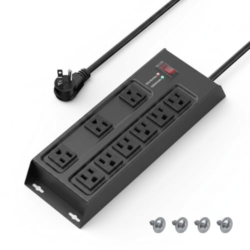 Metal Power Strip Surge Protector, 9 Outlets Heavy D | All Products - Image 2