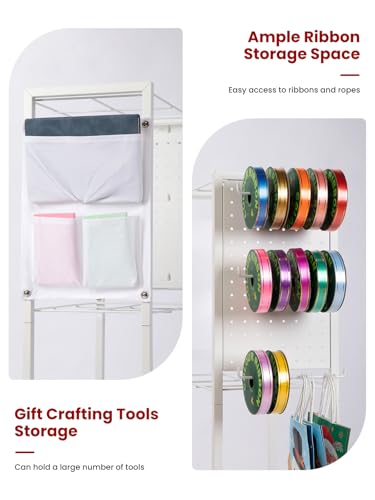 Wrapping Paper Storage Cart Gift Wrapping Ribbon | Home Organization - Image 5