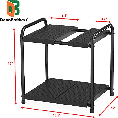 Deco Brothers Under Sink 2 Tier Expandable Shelf Organizer, Black - Image 5