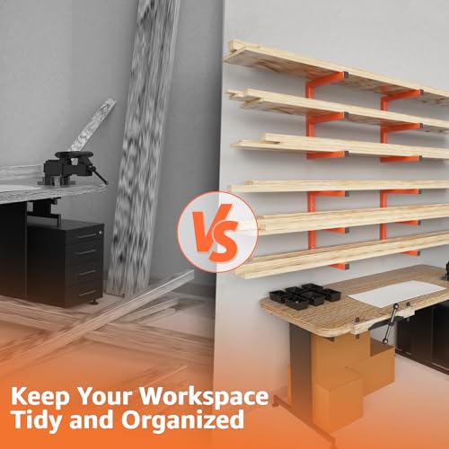 Wood Organizer and Lumber Storage Rack Wall Mount, Heavy - Image 6