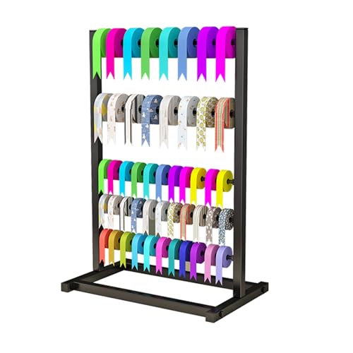 5 Tier Metal Ribbon Organizer Rack for Countertop Craft - Image 2