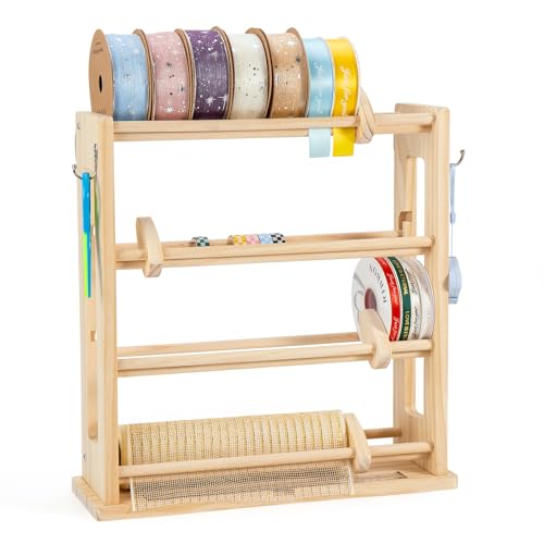 Ribbon Storage Rack, 4-Tier Ribbon Organizer Spool Holder - Image 2