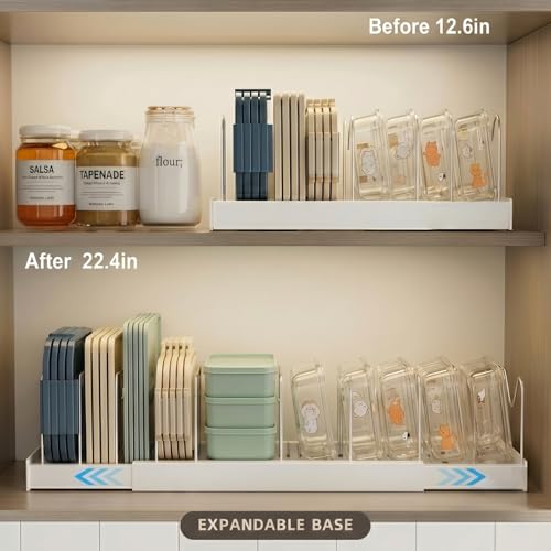 Magheo 2 Pack Expandable Food Storage Container Lid Organizers - Image 4