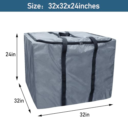 Patio Cushion Storage Bag with Zipper, Dustproof, 32 x32 x24Inces - Image 4