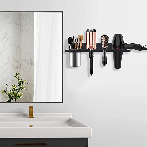 Hair Tool Organizer Wall Mounted - Wooden Dryer Holder - Image 3