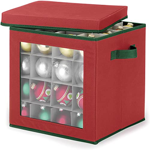 Whitmor 6129-5340 Ornament Storage, 64 compartments, Red - Image 4