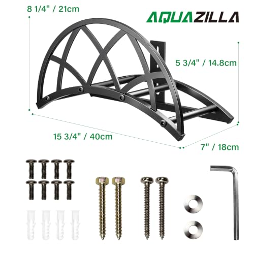 Garden Hose Holder Wall Mount Metal Water Hose Hanger - Image 3
