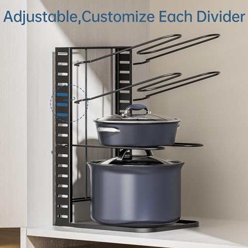 ORDORA Pots and Pans Organizer Under Cabinet 14.6", 8-Tier - Image 6